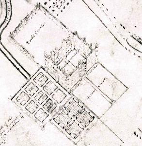 Toddington Manor on the Agas Map of 1581 [X1-102]